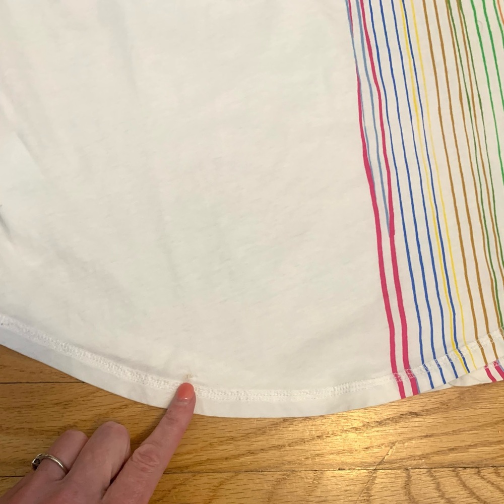 NWOT Rainbow Stripe Tee - Picture 12 of 13